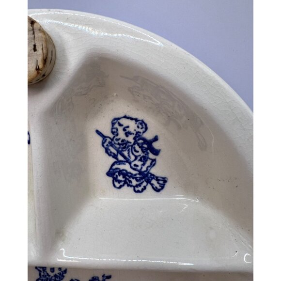 Vtg Excello Warming Hot Water Plate 3 Compartment, W/ Cork, Three Little Bears - Picture 4 of 9